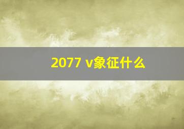 2077 v象征什么